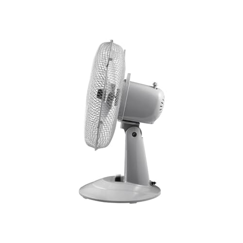 Ardes STEELO 30G Tischventilator 40W 30 cm Grau mit Automatischer Oszillation, Neigungsverstellung, 3 Leise Geschwindigkeiten und 5 Flügel