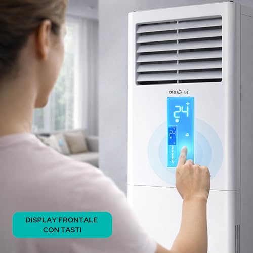 DIGIQUEST Säulenklimaanlage 24000BTU Inverter V5 | integriertes WiFi | R32 | A++ Kühlung/A+++ Heizung | I Feel | 3D-Luftstrom | Turbo | Nacht | SEER 6,1 | SCOP 5,1 | CLIMA00074