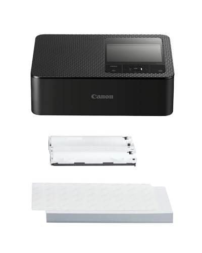 Canon SELPHY CP1500 Mini Fotodrucker für Handy, WLAN + Papierset | Thermodrucker für Sticker und Postkarten; WLAN und USB-Direktdruck, SELPHY Foto Layout App