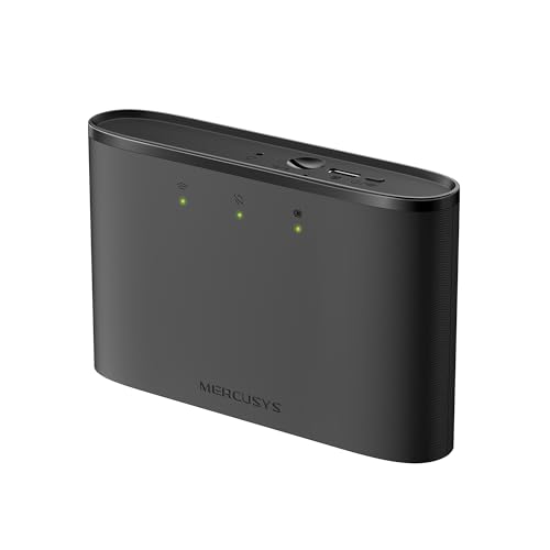 Mercusys Mobiler WLAN Router MT110, tragbares WLAN für unterwegs ohne Vertrag, 4G LTE 150 Mbps, Verbindung mit bis zu 10 Geräten, bis zu 10 Stunden Nutzungsdauer