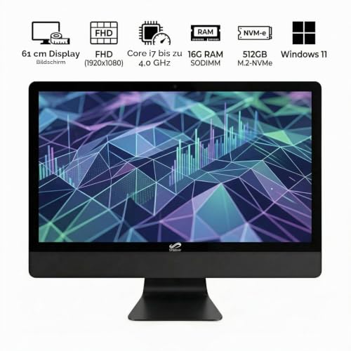 STGSivir All in One PC, 24" FHD Display, Core i7, 16G RAM, 512G SSD