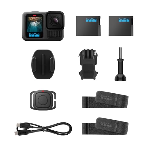 GoPro HERO13 Black Action Bundle (Exklusiv bei Amazon) – Enthält 2 Enduro-Akkus und eine wasserdichte Auslöserfernbedienung