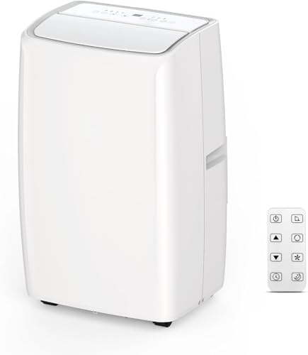 GarveeHome Tragbare Klimaanlage 14000 BTUs mit Kühlung, Luftentfeuchter, Ventilator 3-in-1 Innen-AC-Einheit, 3 Luftgeschwindigkeiten, 24-Stunden-Timer, Schlafmodus, kühlt bis zu 750 m², für Zuhause