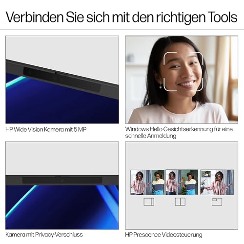 HP Pavilion Plus Laptop | AMD Ryzen 7 7840U mit integrierter KI | 14" 3K OLED Display | 120 Hz | 16GB RAM | 1TB SSD | Win11 | QWERTZ | Silber | inkl. 25 GB Dropbox-Speicher für 12 Monate