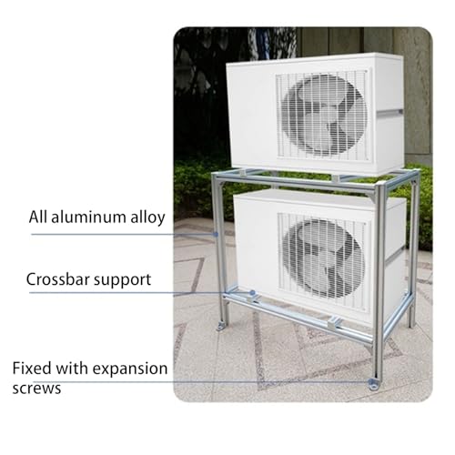 Robuster Mini-Split-Ständer – Universal-Klimaanlagen-Halterung mit Stoßdämpfung für Kondensatorhalterung im Freien, sichere Bodeninstallation