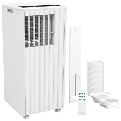 Garvee Klimaanlage Mobil Klimagerät 9000 BTU, 3 in 1 Kühlen Entfeuchten Lüftermodus Schlafmodus, 2.6KW Mobile Klima mit Abluftschlauch, Fernbedienung,24h-Time, Air Conditioner, Für Räume bis 20-35 m²