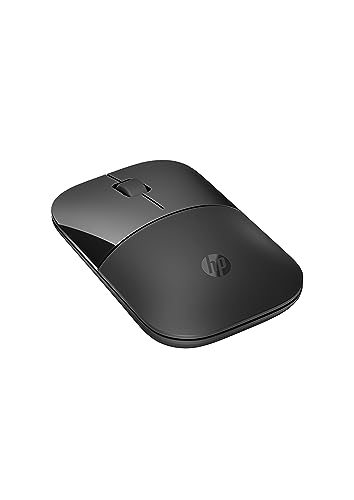 HP Z3700 kabellose Maus | 1200 optische Sensoren | bis zu 16 Monate Batterielaufzeit | 2.4 GHz oder Bluetooth Verbindung | Plug&Play | Schwarz
