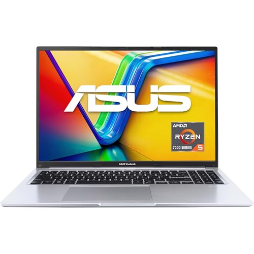 ASUS Vivobook 16 M1605YA Laptop | 16" WUXGA 16:10 IPS Display | AMD Ryzen 5 7430U | 16GB RAM | 512GB SSD | AMD Radeon | Win11 Home | QWERTZ | Cool Silver