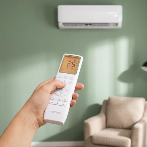 Cecotec Split-Klimaanlage AirClima 18000 Smartfresh, 18.000 BTU | Wärmepumpe, Inverter, 8 Geschwindigkeiten, 35 m², R32-Kältemittel, Timer 24 Std, waschbarer Filter