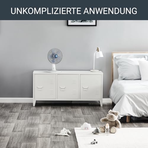 Rowenta Turbo Silence Extreme+ Tischventilator leise, leistungsstark, 4 Geschwindigkeiten, 45 m3/Mi, 38 dB(A),Stille-Nacht-Modus, Turbo Boost, Automatische Oszillation, weiß, VU2730
