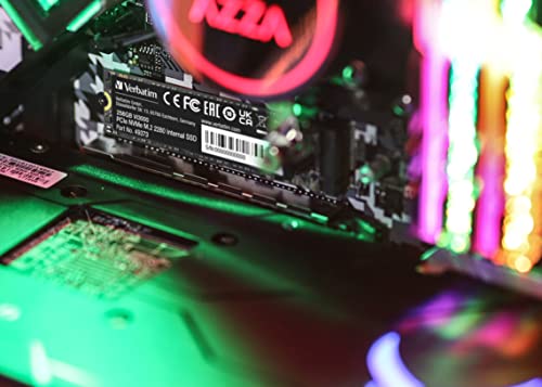 Verbatim Vi3000 NVMe M.2 Internal SSD 256 GB, Internes SSD-Laufwerk, PCIe Gen 3 Schnittstelle, bis zu 3.100 MB/s Lesegeschwindigkeit und 2.200 MB/s Schreibgeschwindigkeit, schwarz