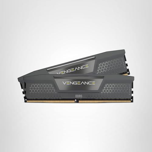 CORSAIR Vengeance DDR5 96GB (2 x 48GB) Bis zu 6000MHz AMD Intel RAM | Arbeitsspeicher für Gaming-PCs, Kompatibel mit AMD EXPO und Intel XMP 3.0, CL36, Grau, CMK96GX5M2E6000Z36