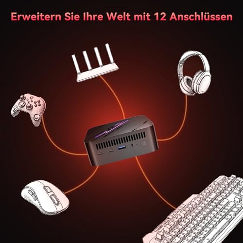 Blackview MP100 Mini PC Win 11 Pro, 32GB DDR4 1TB SSD Desktop PC, AMD Ryzen 5 7430U Computer, 4K 144Hz Triple Display, Office PC Rechner für Home Office & Business, Wi-Fi 6 & BT5.2, 3 Jahre Garantie