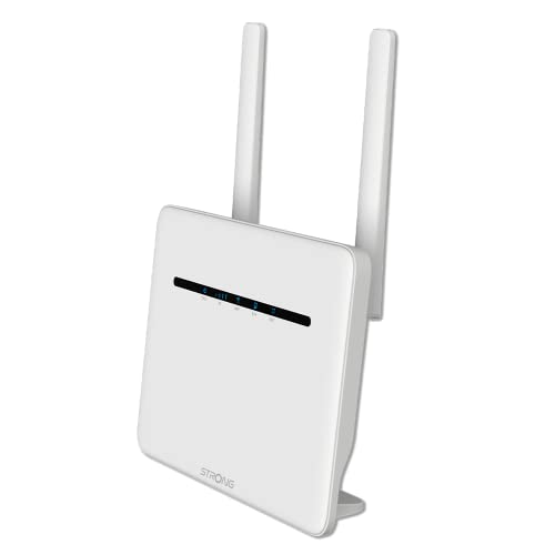 STRONG - 4G+ LTE Router 1200 - Mobiler Hotspot - Bis zu 300 Mbps 4G / 1200 Mbps WLAN - Ideal für IPTV, HD Streaming, Gaming - 4 Gigabit LAN-Anschlüsse - Für alle SIM-Karten geeignet - weiß
