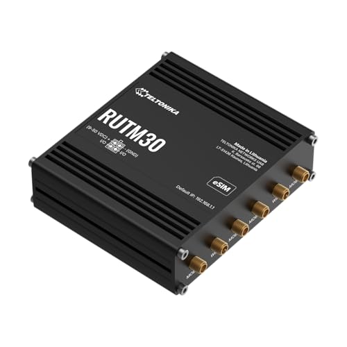 Teltonika RUTM30 Compact 5G Industrial Router – High Performance Cellular Gateway, Wi-Fi, Ethernet, RMS Remote Management
