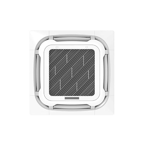AUX A++ Klimaanlage Set mit 2× Deckenkassette 12000 BTU (je 3,5 kW) + Außengerät 27000 BTU (7,9 kW) - R32 Kältemittel - Weiß - leise Splitanlage für 2 Räume mit 360° Luftverteilung