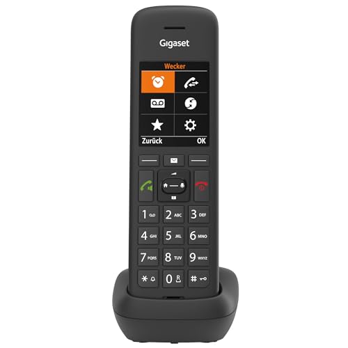 Gigaset C575HX - DECT-Mobilteil mit Ladeschale - Fritzbox-kompatibel - Schnurloses Telefon für Router und DECT-Basis - großes TFT Farbdisplay, schwarz [Deutsche Version] [Ohne Basis]