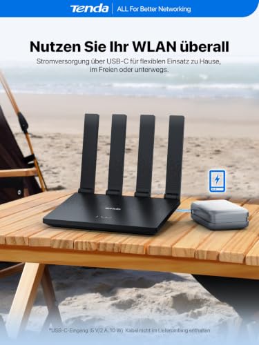 Tenda 4G WLAN Router mit SIM Karte LTE Cat4 N300 Modem 4G03 Pro V2.0