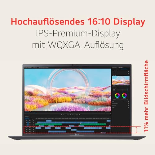 LG Gram 17 Zoll Laptop mit Intel Core Ultra 7, 32GB RAM, 2TB SSD, Windows 11, 16:10 IPS-Display, 17Z90S-G.AD7CG – Grau