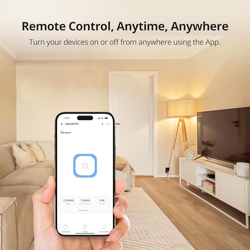 SONOFF S60ZBTPF Zigbee Smart Plug 2er Pack, Relais-Steckdose mit Fernsteuerung, Energiemessung, Zeitplänen, Überlastschutz und Zigbee-Repeater, kompatibel mit der eWeLink-App, erfordert Gateway