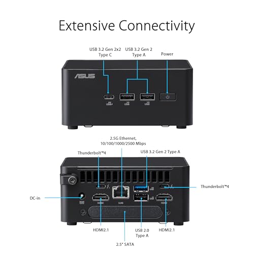 ASUS NUC 14 Pro Kit Tall Revel Canyon Intel Core 3 100U ohne Netzkabel - 90AR0072-M00010