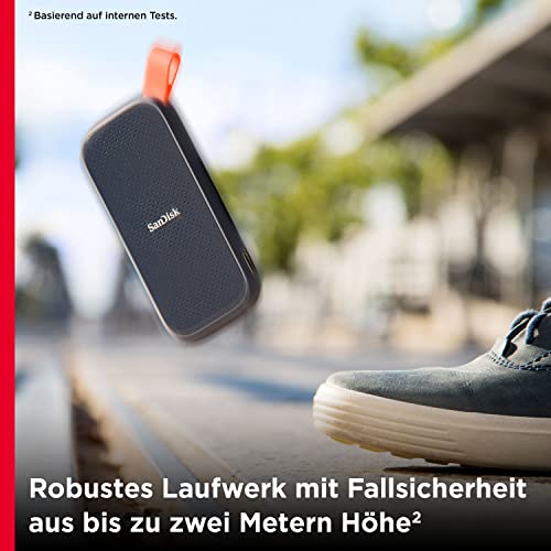 SanDisk Portable SSD 480GB, up to 520MB/s read speed, Festkörper-Laufwerk