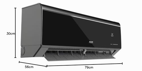 Belvit AUX Multi Split Klimaanlage Set, 18.000 BTU, 2x 9.000 BTU, Schwarz