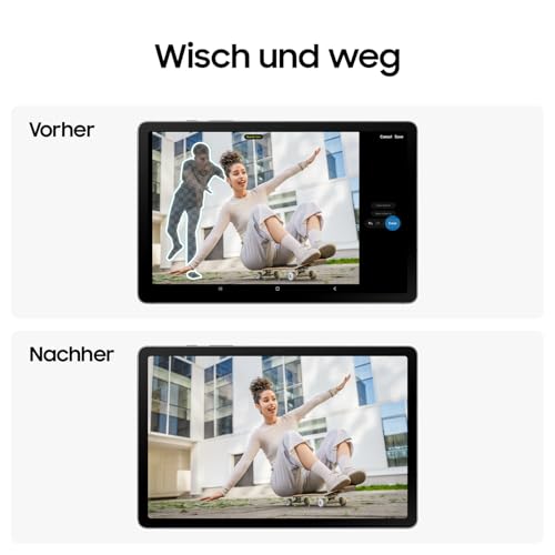 Samsung Galaxy Tab S10 Lite AI Tablet, Android Tablet, 8 GB RAM, 256 GB Speicher, 27,7 cm/10,9" Display mit 90 Hz, Inkl. S Pen, Wi-Fi, Grey, 3 Jahre Herstellergarantie [Exklusiv auf Amazon]