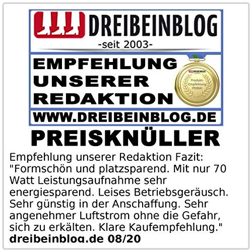 Sichler Haushaltsgeräte Verdunstungs-Luftkühler mit Oszillation und Timer, 15 Liter, 70 Watt