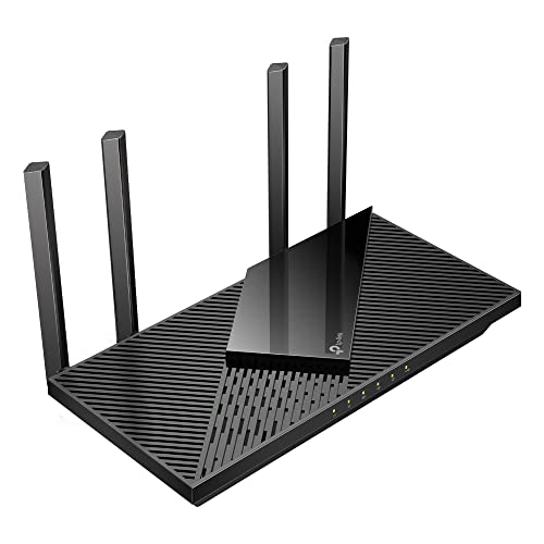TP-Link Archer AX55 Wi-Fi 6 WLAN Router, 2402 Mbit/s 5 GHz, 574 Mbit/s 2,4 GHz, 4 × Gigabit LAN-Ports, 1 × USB 3.0 Port, unterstützt Keine DSL-Funktion