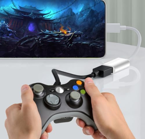 Adapter USB C auf USB, OTG Typ C auf USB Adapter Kabel, kompatibel mit iPhone 16 Pro Max/15 Pro Max, iPad, MacBook Pro/Air, Samsung Galaxy S24/S23/S22/S21, Huawei