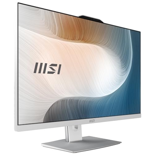 MSI Modern AM272P 1M-838DE - All in One PC, Intel Core 5 Prozessor 120U, 27 Zoll, FHD (1920x1080), 512TB SSD, 8GB DDR5, Webcam, Windows 11 Pro, Weiß