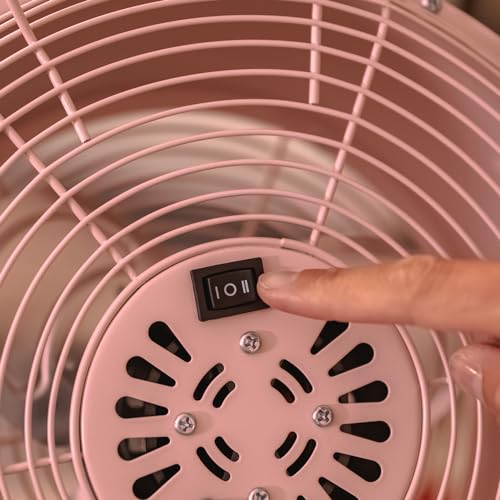 Cecotec - Standventilator EnergySilence 250 ClassicStyle Pink 25 W, 10 Zoll Durchmesser, 3 Aerodynamische Flügel, Verstellbare Neigung, 2 Geschwindigkeiten, Elegantes Design, Rosa Farbe