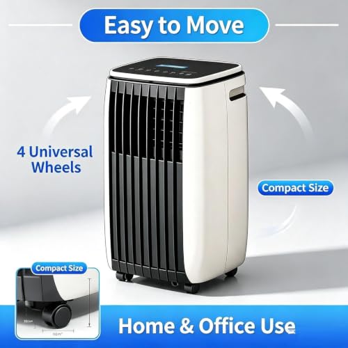 Tragbare Klimaanlage 5000 BTU Kühlung nur 220-240V AC Gerät mit leiser Kompressor Einheit Fenster Abdichtset Rollen für Schlafzimmer Büro Wohnung, C+Hot & Cold 12000 BTU, C+Hot & Cold 12000 BTU