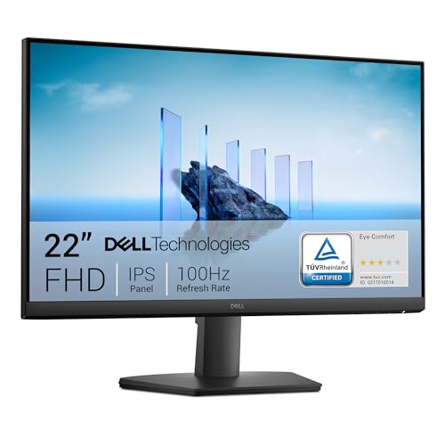 Dell 22 Monitor - SE2225HM, Full HD (1920x1080), 100Hz, VA, 5ms | VESA (100x100mm), HDMI, VGA, 3 Jahre Garantie, Schwarz