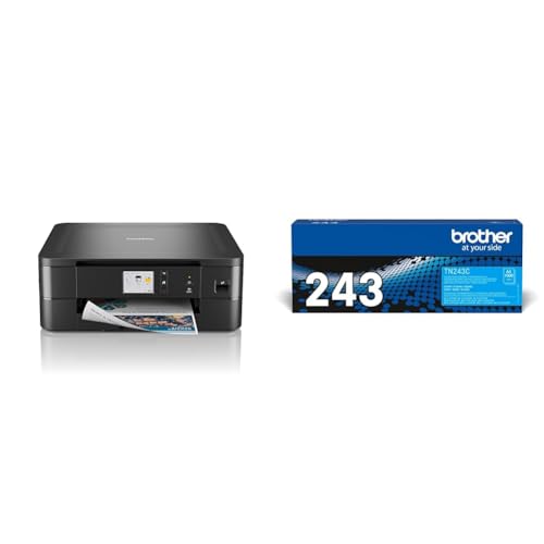 Brother DCP-J1140DW 3-in-1 Farbtintenstrahl-Multifunktionsgerät & TN-243C Tonerkassette