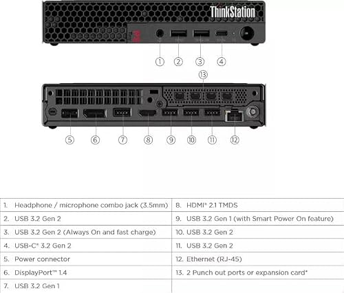 Lenovo ThinkStation P360 30FA - Tiny - Intel Core i7 12700T / 1,4 GHz - RAM 32 GB - SSD 1 TB - Windows 10