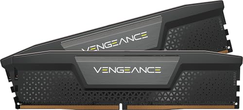 CORSAIR Vengeance DDR5 64GB (2 x 32GB) Bis zu 6400MHz Intel RAM | Arbeitsspeicher für Gaming-PCs, Kompatibel mit Intel XMP 3.0, CL42, Schwarz, CMK64GX5M2B6400C42