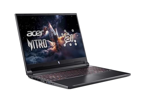 Acer Nitro V 16 AI (ANV16-42-R1T1) Gaming Laptop, 16" WUXGA IPS 180Hz Display, AMD Ryzen 7 260, 16 GB RAM, 1 TB GB SSD, NVIDIA GeForce RTX 5070, Windows 11, QWERTZ Tastatur, schwarz