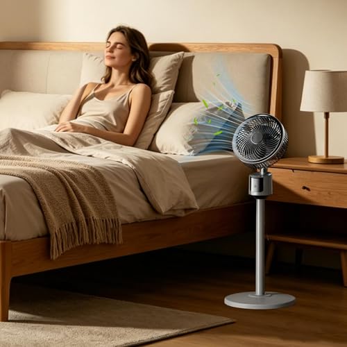 Uozonit Bodenventilatoren für Zuhause, leistungsstarke, leise Kühlung, Luftzirkulation, robuster Ventilator stehend, für Zuhause, Wohnzimmer, Arbeitszimmer, Büro, Studentenwohnheim, Restaurant, Innen