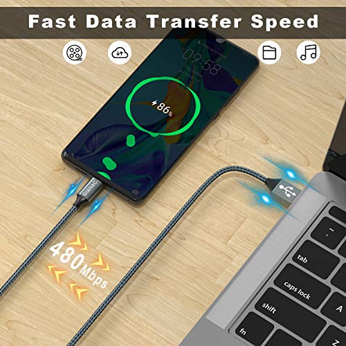 GIANAC USB C Kabel, [2 Stück 2m] 3.1A Ladekabel USB C Ladekabel | USB A auf USB C Schnellladekabel für iPhone 17 Pro Max/16/15 Serie Samsung Galaxy S23 S22 Note 10 Google Pixel 7 Xiaomi
