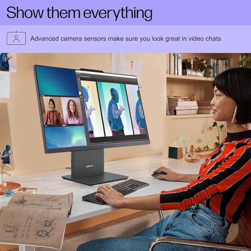 Lenovo IdeaCentre 68.6 cm All-in-One Desktop Computer, FHD Touchscreen Display (110Hz Bildwiederholrate), 10-Core Intel Core i7 13620H, 64GB DDR5 RAM, 1TB PCIe SSD, WiFi 6, RJ45, Win 11