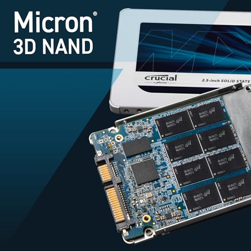 Crucial MX500 4TB 3D NAND SATA 2,5 Zoll Interne SSD, Bis zu 560 MB/s - CT4000MX500SSD1