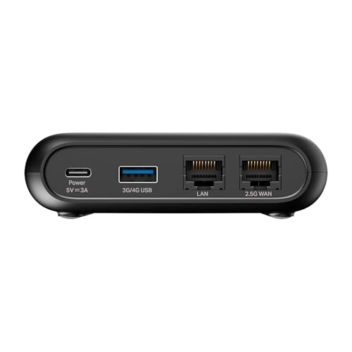 TP-Link TL-WR3002X Wi-Fi 6 Reise-Router Dualband AX3000, 1 × 2,5-Gbit/s-Port + 1 × Gigabit- USB 3.0, OpenVPN, WireGuard, kann mit Einer Powerbank betrieben Werden, mehrere Modi in einem