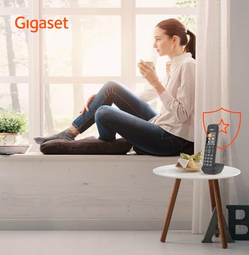 Gigaset C575HX - DECT-Mobilteil mit Ladeschale - Fritzbox-kompatibel - Schnurloses Telefon für Router und DECT-Basis - großes TFT Farbdisplay, schwarz [Deutsche Version] [Ohne Basis]