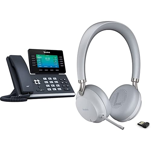 Yealink IP Telefon SIP-T54W VoIP-Telefon, schwarz + BH72 Lite Teams USB-A