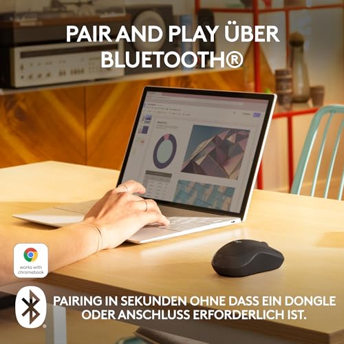 Logitech M240 Silent Bluetooth Maus, Kabellos, Kompakt | Mobil, Smooth Tracking, 18-Monate-Batterie, für Windows/macOS/ChromeOS, kompatibel mit PC/Mac/Laptop/Tablets - Graphit