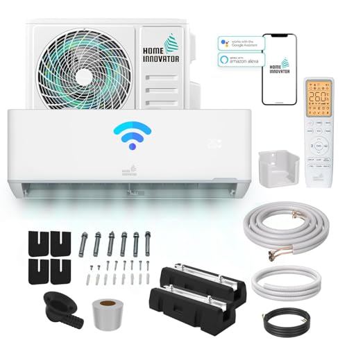 Homeinnovator 12000 BTU Split Klimaanlage und Heizung - Energieeffiziente 230V Mit Komplettem Installationssatz - Wandmontierte Inverter-Klimaanlage