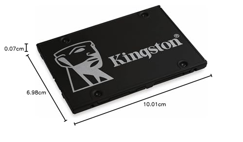 Kingston KC600 SSD SKC600/256G Interne SSD 2.5" SATA Rev 3.0, 3D TLC, XTS AES 256-Bit-Verschlüsselung