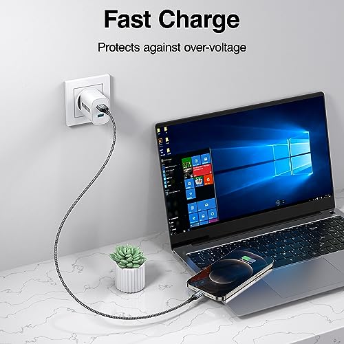 NIBIKIA iPhone Ladekabel, Lightning Kabel [3Pack 2M] Schnellladekabel | MFi Zertifiziert USB auf Lightning Kabel für iPhone 14 13 12 11 Pro/Pro Max/Mini, XR XS Max X, 8 7 6 6s Plus, 5s 5 Se